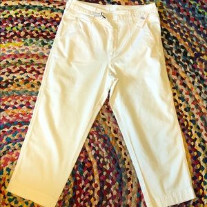 NWT Anthropologie OffWhite Crop Pants